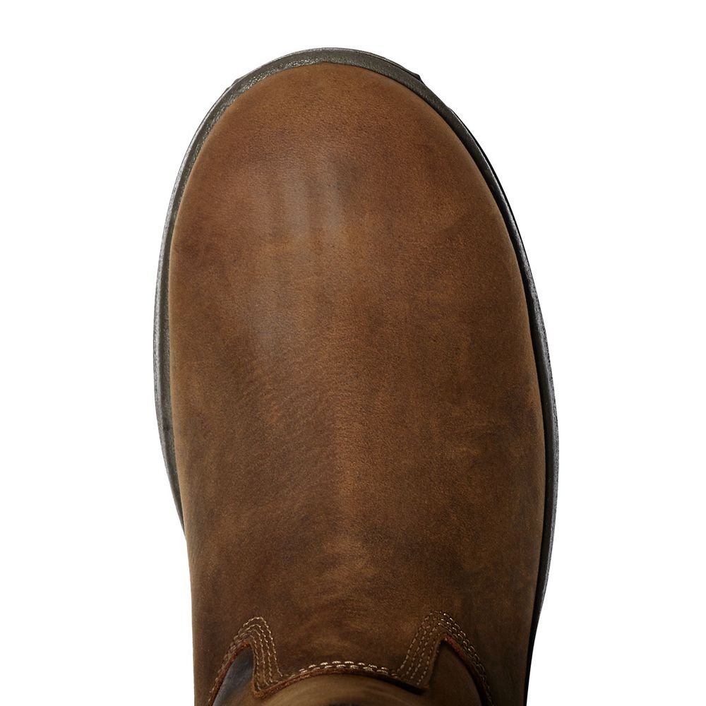 Botas de Trabajo Timberland Hombre Pro® Helix Hd Comp Toe Pull-On Marrones/Negras - Chile PKV-261378